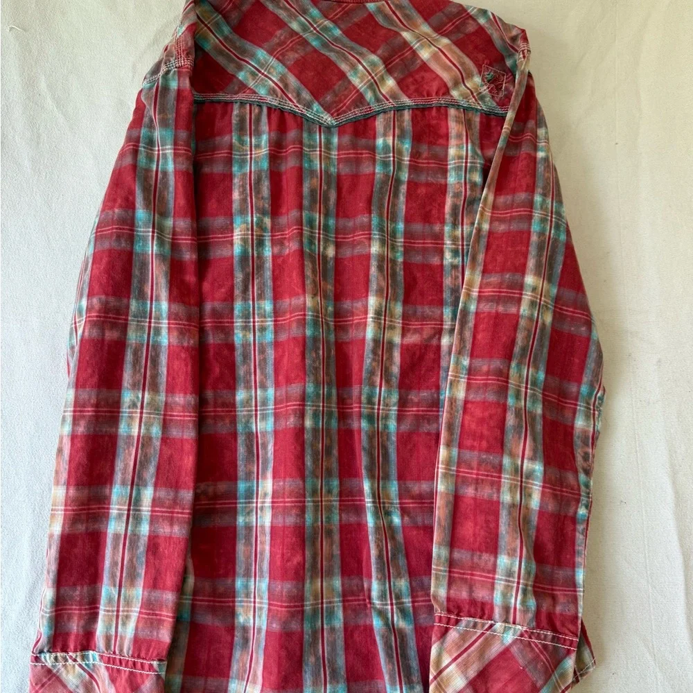 BKE Vintage Red‎ and Blue Plaid Shirt